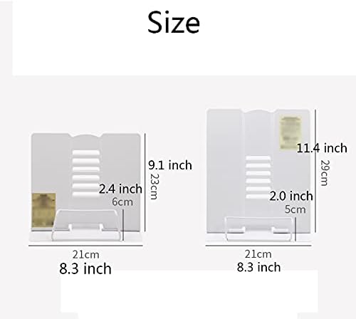 Foldable Metal Book Stand with 6 Angles for Kitchen and Office Use