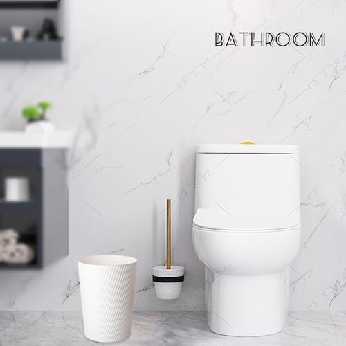 UUJOLY Small Trash Can Wastebasket White 1