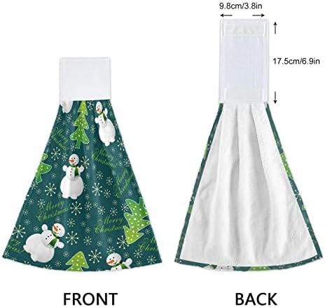 Vnurnrn Christmas Tree Snowman Dish Towels Set 2 Pcs