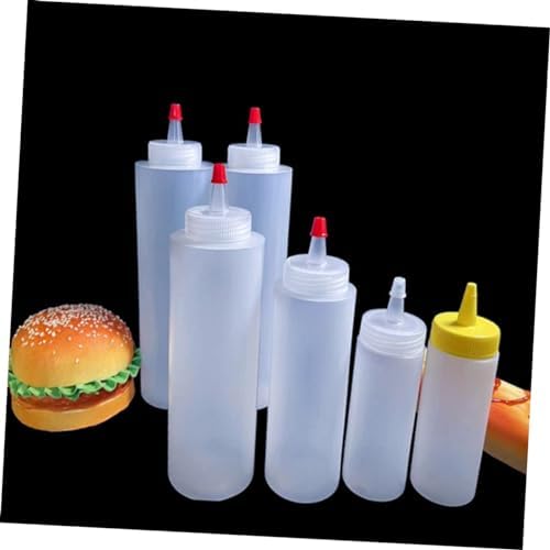 DECHOUS 15pcs Mini Condiment Squeeze Bottles 2oz