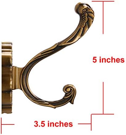 SDH Antique Brass Coat Hooks - Heavy Duty Rust Resistant