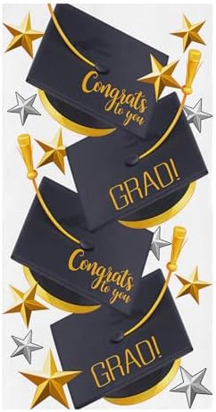 ZOE GARDEN Graduation Cap Kitchen Towel 18x28 Quick Dry Durable
