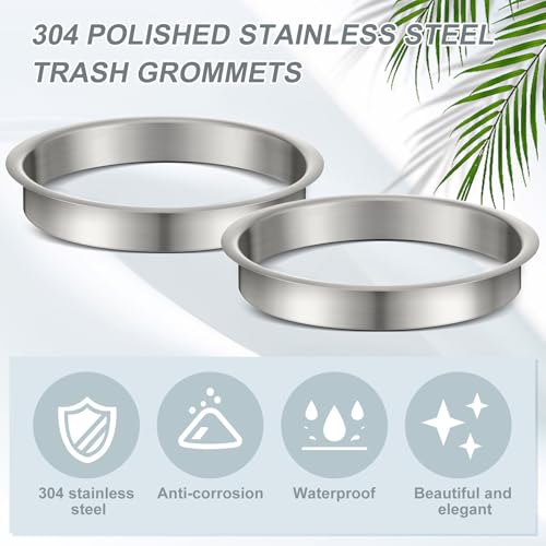 Honeydak 2-Pack 6 x 1 Stainless Steel Trash Grommets