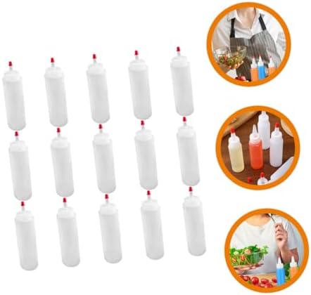 PRETYZOOM 2oz Mini Condiment Squeeze Bottles Set for Kitchen