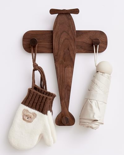 Vinoil Kids Coat Rack Wall Mount Airplane Shape