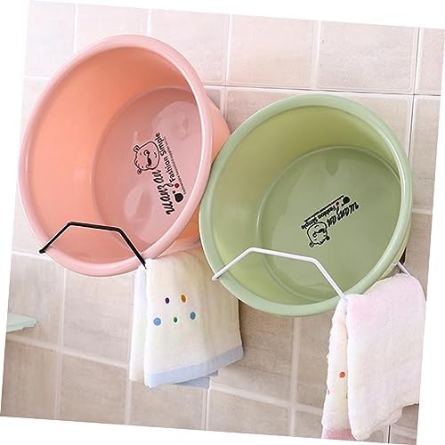 Outanaya Bathtub Hooks Organizer Strong Towel Holder Elegant Black Design
