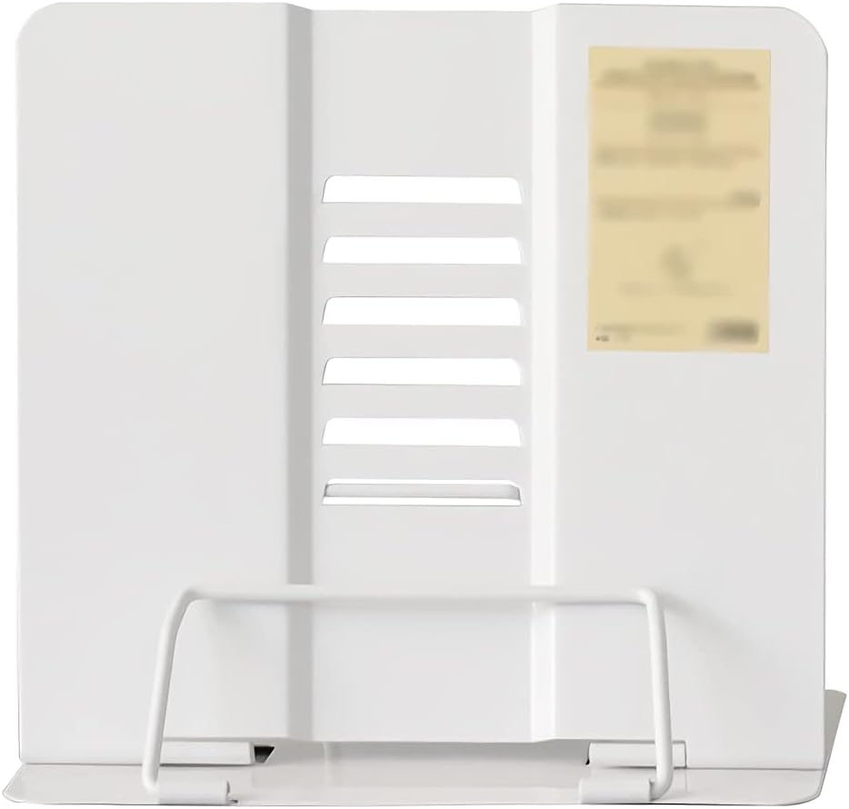 Foldable Metal Book Stand with 6 Angles for Kitchen and Office Use
