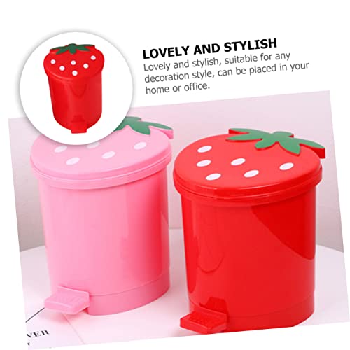 BUGUUYO Cute Strawberry Shaped Trash Can for Kids and Office