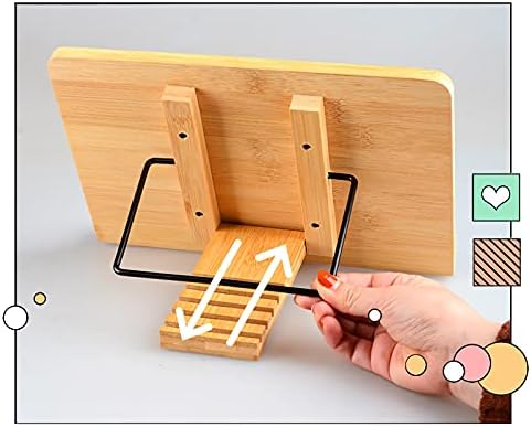 Yuidaaavzz Cookbook Stand with 5 Adjustable Angles and Height