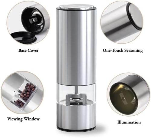 GRUTZ Electric Salt Pepper Grinder Set 1
