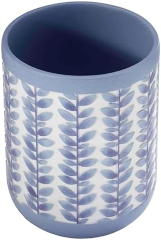 Avanti Linens Wastebasket with Resin Accessories Blue