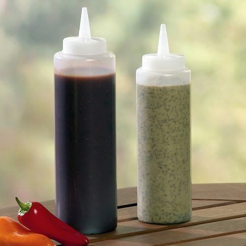 MV Trading Clear Squeeze Bottle 12 Ounce Pack of 3