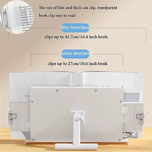 Yuidaaavzz Adjustable Cookbook Stand with Paper Clips