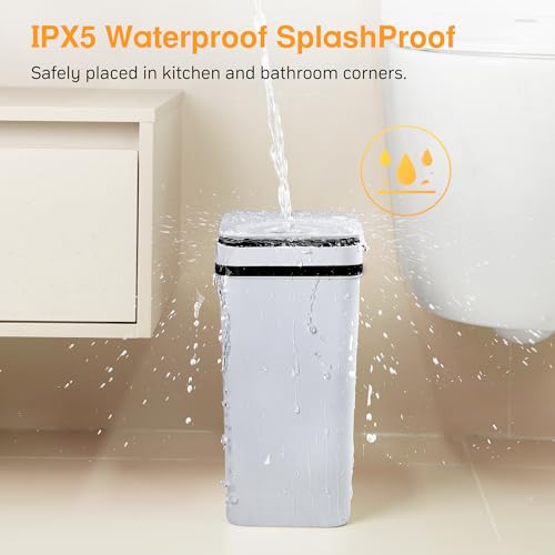 LJIACLEA Touchless Bathroom Trash Can 26 Gallon with Lid