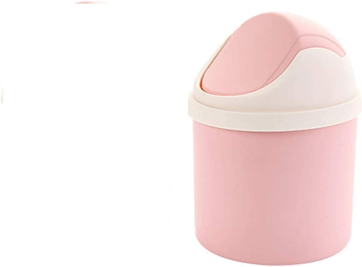 OLIREXD Desktop Mini Plastic Waste Garbage Can with Lid 1