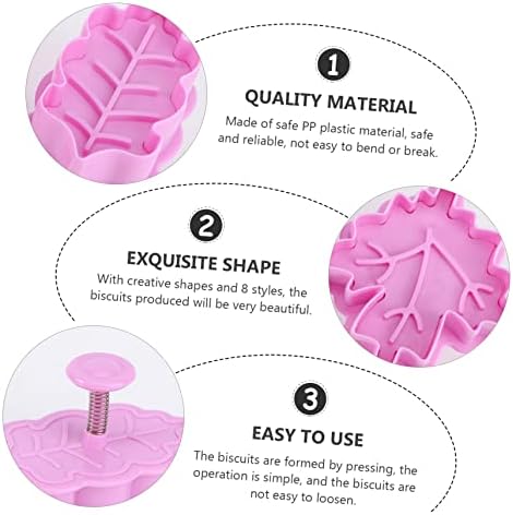 Hemoton 2 Set Leaf Cookie Molds Baking Kit