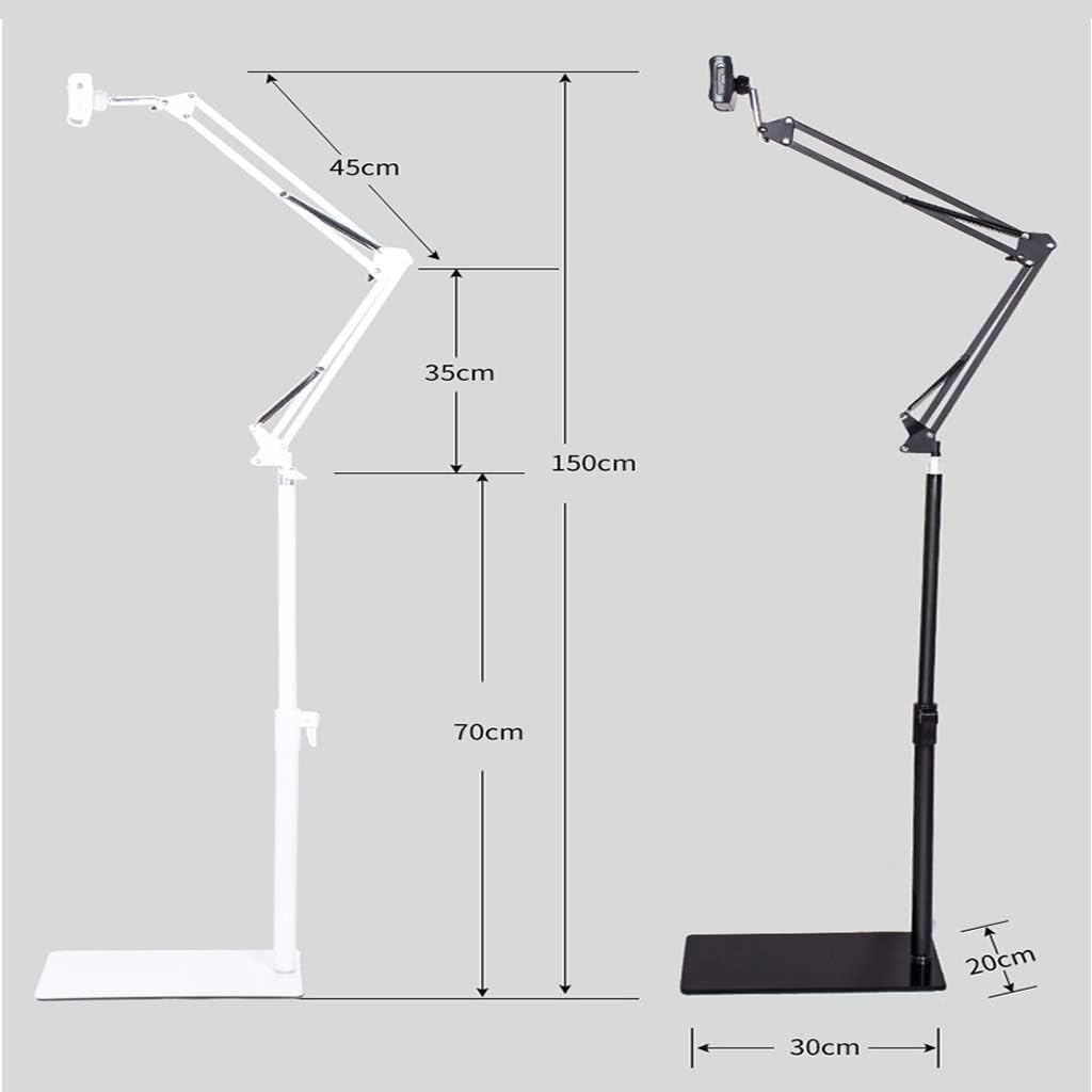 Adjustable 360 Rotation Tablet Floor Stand for Phone Laptop and Book