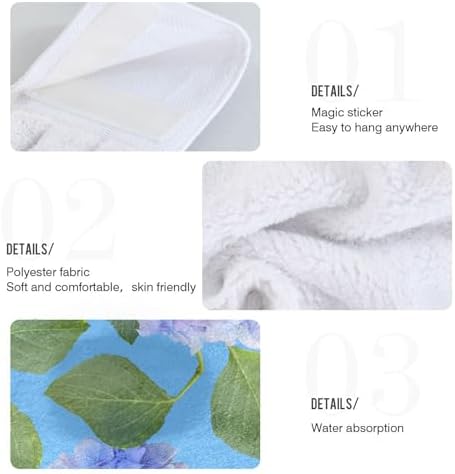 OTVEE Blue Hydrangea Kitchen Towels 2 Pieces