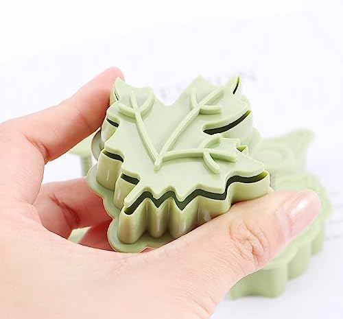 4Pcs Leaf Plunger Fondant Cutters for Baking and Decor