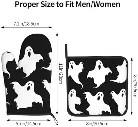 DCEHGEW Halloween Goth Oven Mitts Pot Holders Set