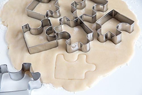 Fox Run Puzzle Pieces Cookie Cutter Set 6-Piece