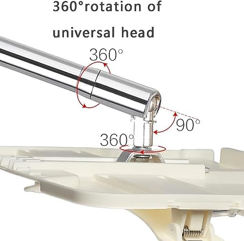 Yuidaaavzz Hands Free Book Stand with 360 Rotating Angle - Silver