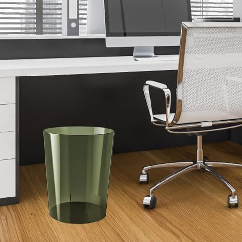 Qianly Clear Wastebasket with Large Capacity and Sleek Design