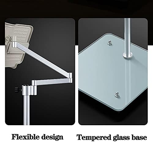Yuidaaavzz Floor Bookstand with Lamp Foldable Reading Stand