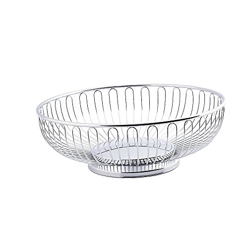 Tablecraft 9 58 Round Bread Basket - Silver 1
