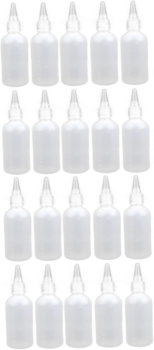 Ipetboom 20 Pcs White HDPE Condiment Squeeze Bottles