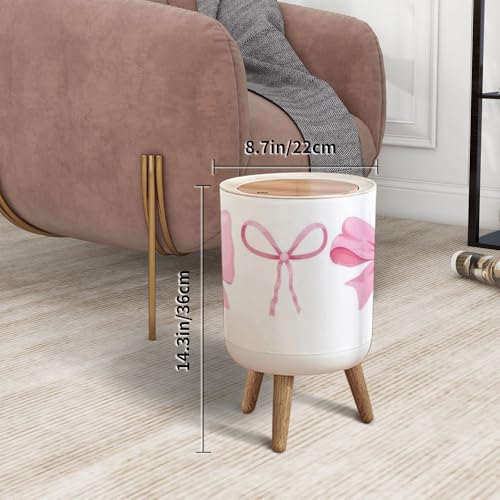 Pink Bow Trash Can with Y2K Aesthetic Design