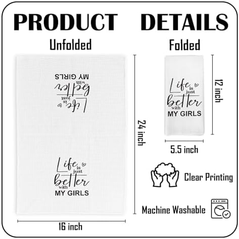 Yorhifa Kitchen Bath Towels - 16x24 Inches for Home