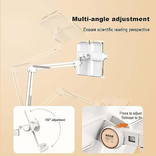Adjustable Floor Book Stand 180 Rotatable Multifunctional for Kitchen Office Study