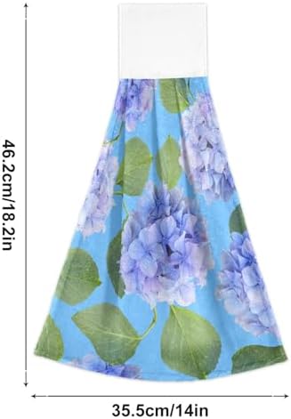 OTVEE Blue Hydrangea Kitchen Towels 2 Pieces