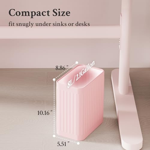 TrashAid Pink 21 Gallon Small Metal Trash Can