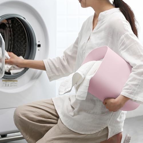 Bathroom Trash Can 7L Slim Cute Pink Plastic Waste Basket