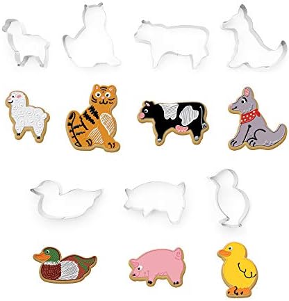 Fox Run Set Cookie Cutters 7-Piece Farm Animals Silver 1