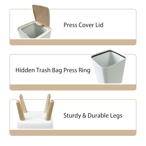 Ocean Waves Trash Can 26 Gallon with Lid