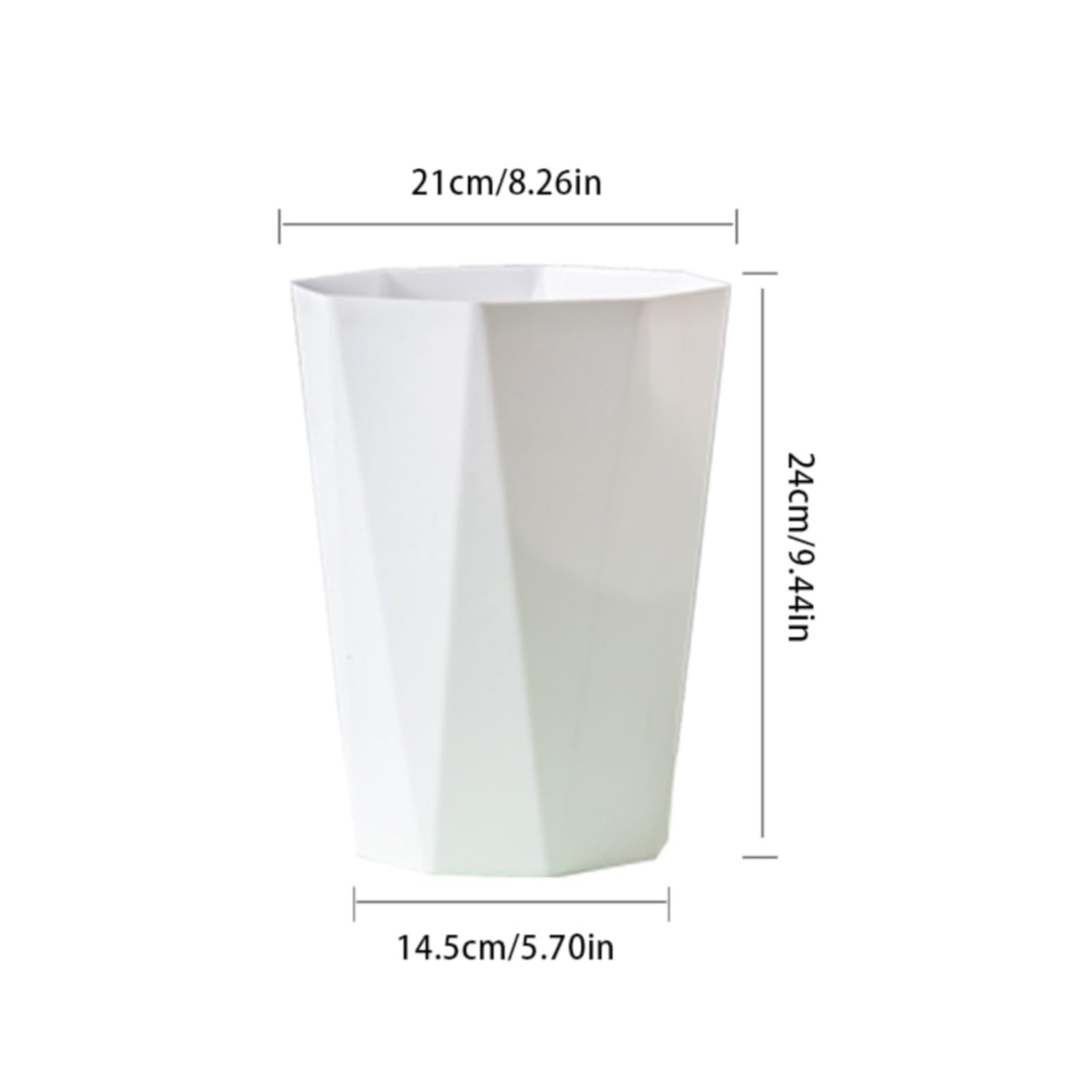 VESNIBA 22 Gallon White Trash Can for Bathrooms Kitchens