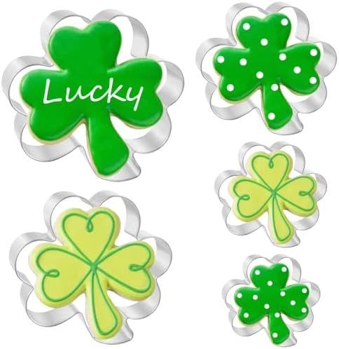 JOB JOL Shamrock Cookie Cutters Set 5PCS