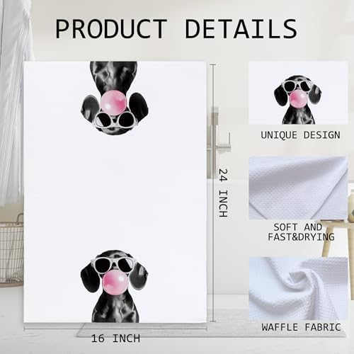 Funny Dachshund Hand Towels 16x24 Inch 1