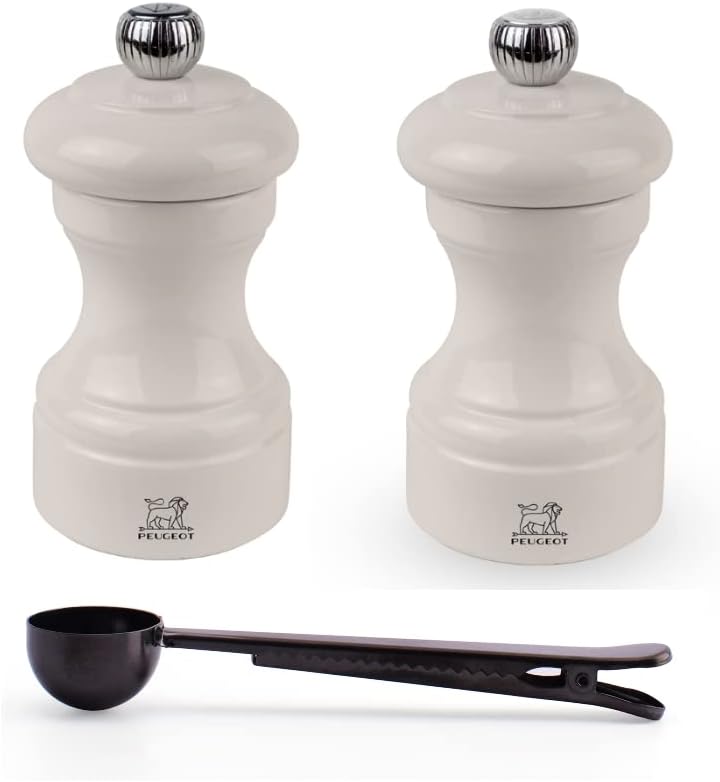 Peugeot Bistro Salt Pepper Mill Set with Spice Scoop