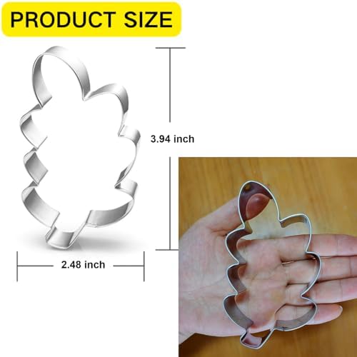 Leaf Cookie Cutter 4 Inch - Baking Tool for Parties
