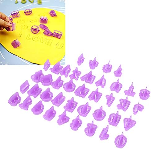 Alvinlite 40-Pcs Fondant Letter Number Cutter Set
