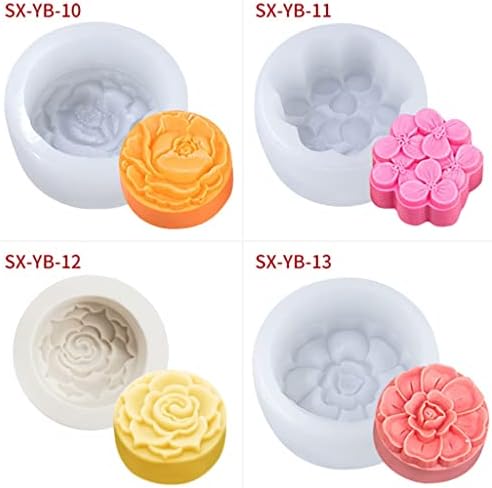 Junhcone Mooncake Moulds 8 Styles Silicone Baking Tools