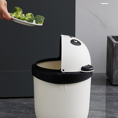 Cute Cartoon Panda Wastebasket with Swing Lid
