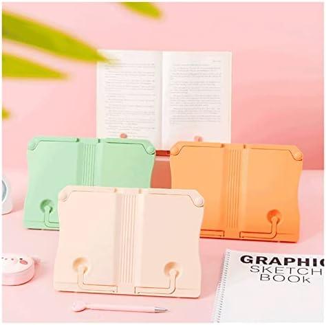 Yuidaaavzz Adjustable Kitchen Book Stand - Orange