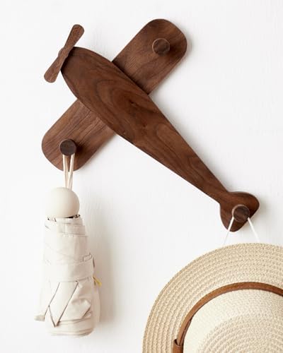 Vinoil Kids Coat Rack Wall Mount Airplane Shape