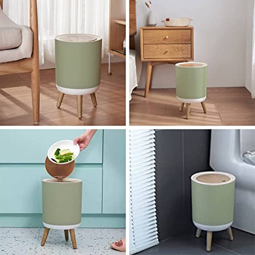 Small Trash Can with Lid for Bathroom Kitchen Office