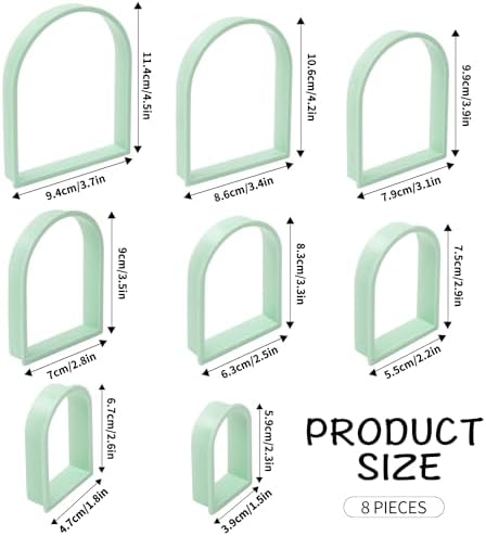 KALAIEN 8-Piece Arch Cookie Cutter Set